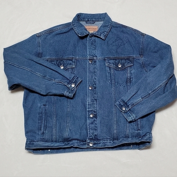 ALAN Jackson SIGNED Vintage Denim Trucker Jacket Country Music Legend Signature - Picture 2 of 10